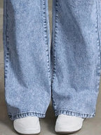 Yasmina high-waisted wide-leg jeans, front view