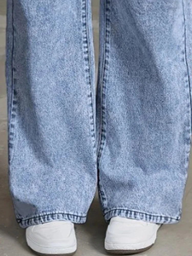 Yasmina high-waisted wide-leg jeans, front view