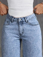 Yasmina high-waisted wide-leg jeans, back view