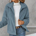 Zoe Casual Plush Cardigan by Vera Noir – back view