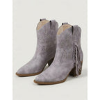 Corinne | Tasseled Western Ankle Boots