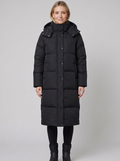 Liora long puffer coat, black
