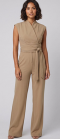 Malin wide-leg jumpsuit, khaki