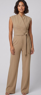 Malin wide-leg jumpsuit, khaki
