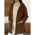 Joanna | Hooded Button-Front Coat